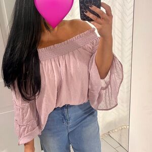 Kori Lavender Smocked Blouse